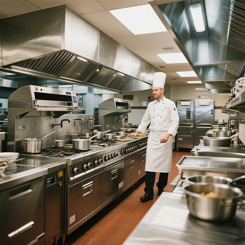 Commercial Kitchen Gas Line - Stainless Steel Fast Food Equipment Commercial
