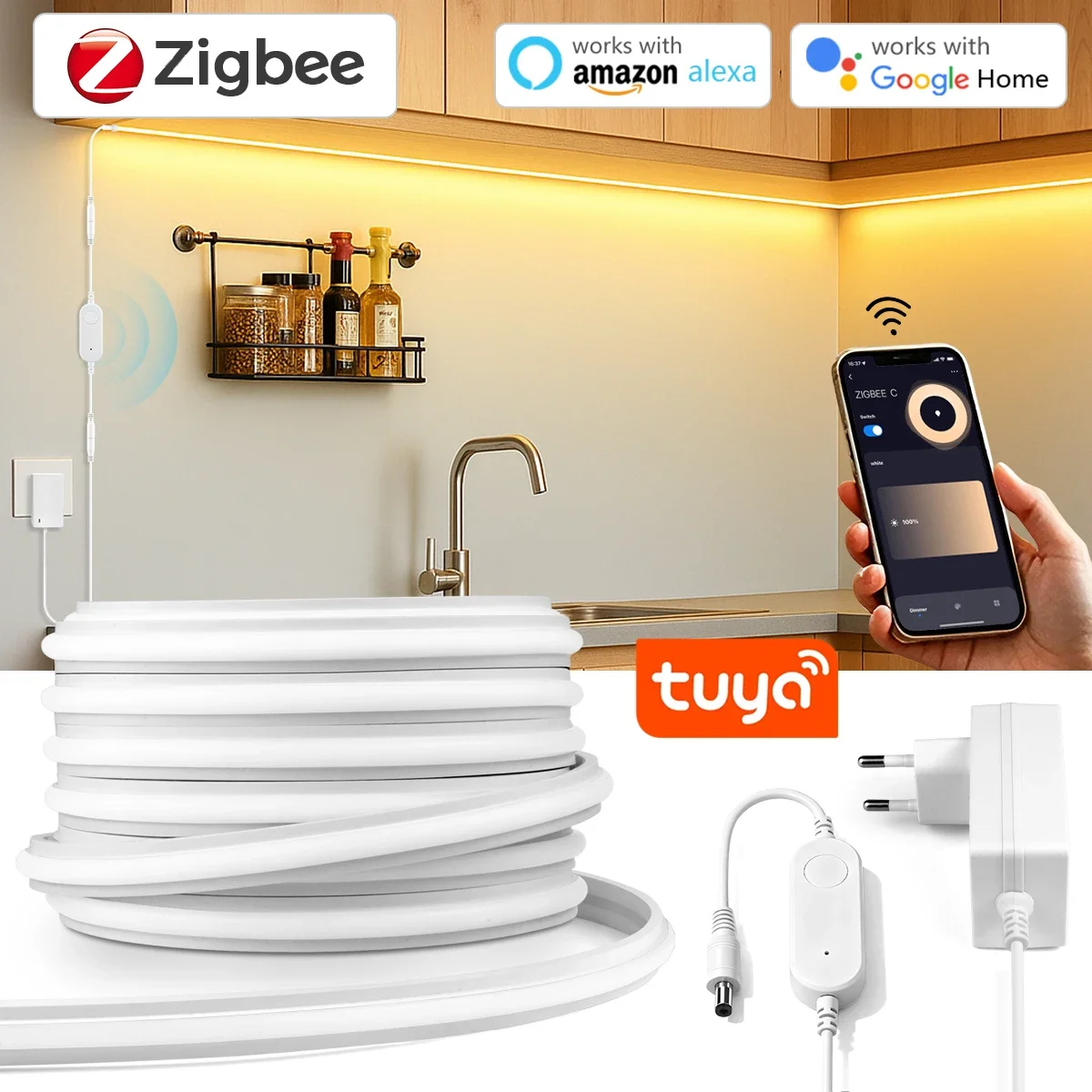 Commercial Kitchen Lights - Zigbee 3.0 24V Neon LED Strip
