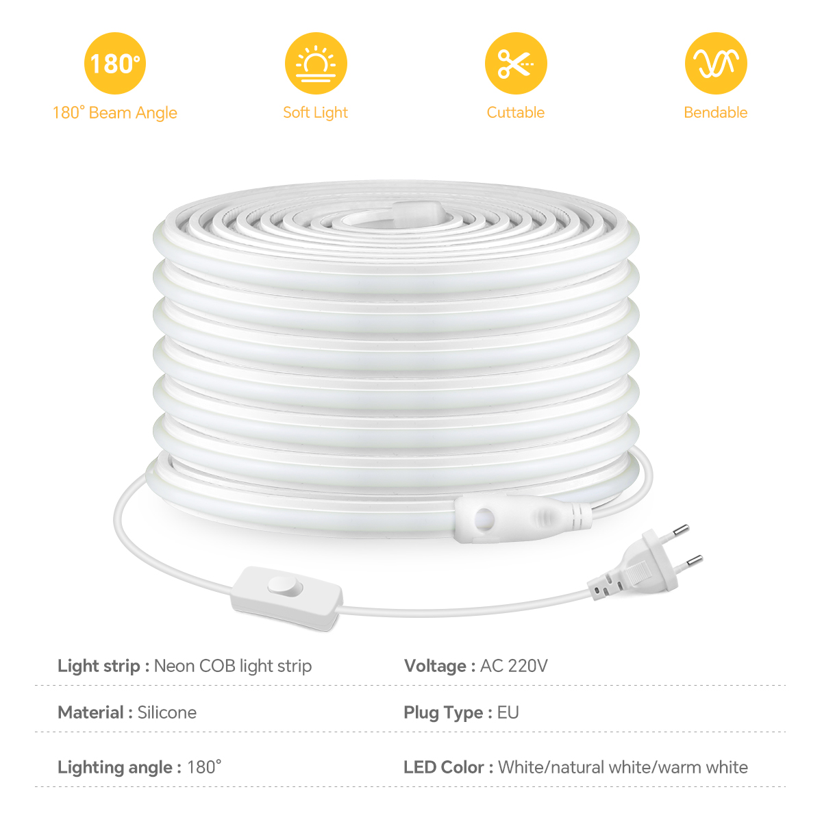 220V COB Led Strip High Densit - Commercial Kitchen Lights ulasan dan harga