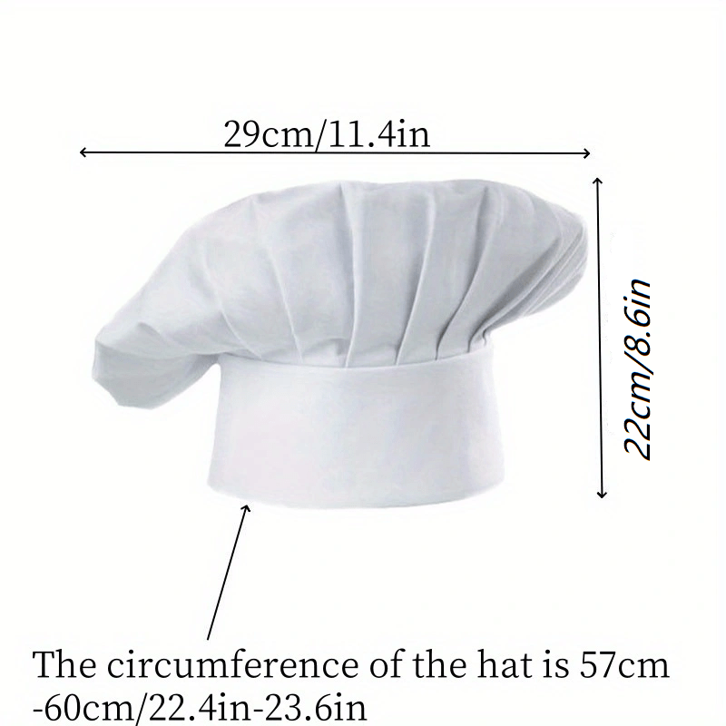 3pcs Chef Hat Adult Adjustable - Commercial Kitchen Services ulasan dan harga