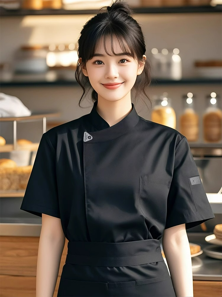 Chef Jacket Women Short Sleeve - Commercial Kitchen Services ulasan dan harga