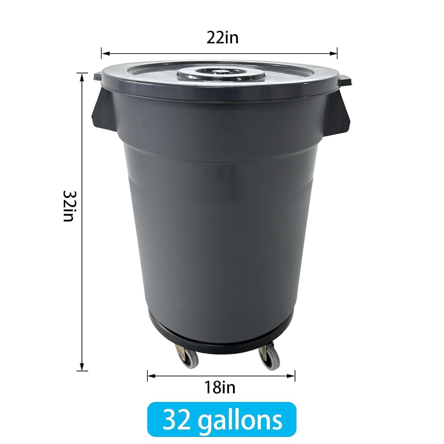 32 Gallon Outdoor Trash Can He - Commercial Kitchen Trash Can ulasan dan harga