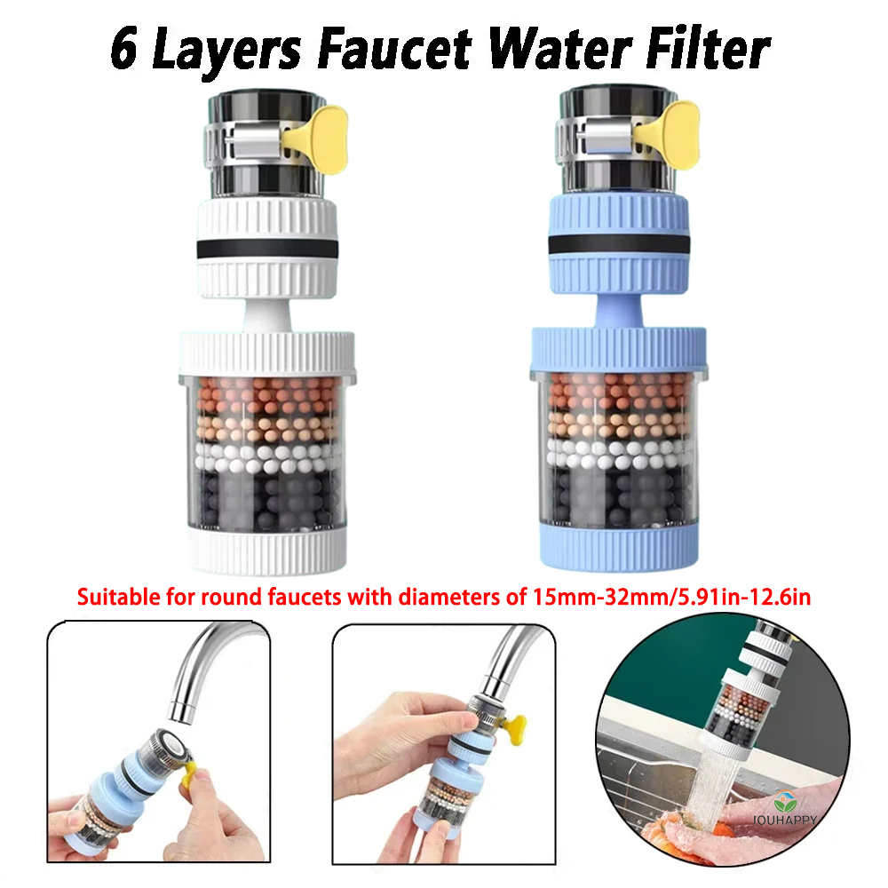 6 Layers Faucet Water Filter U - Commercial Kitchen Tap ulasan dan harga